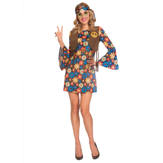 Costume Groovy Hippy Woman Size 8-10
