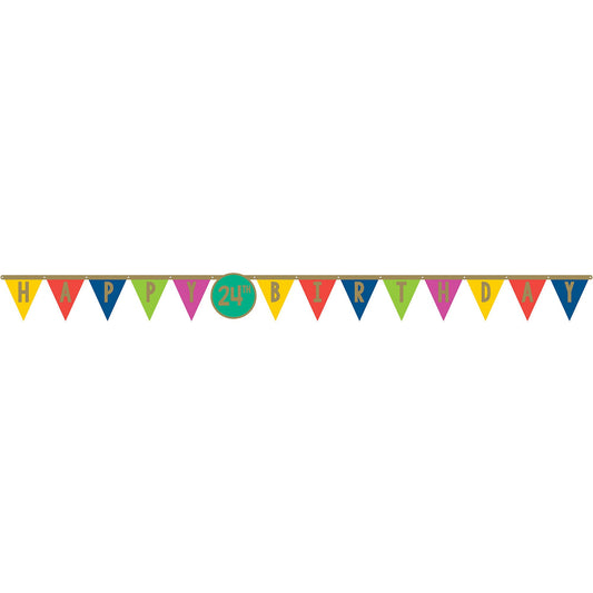 Happy Dots Happy Birthday Add Any Age Jumbo Pennant Banner