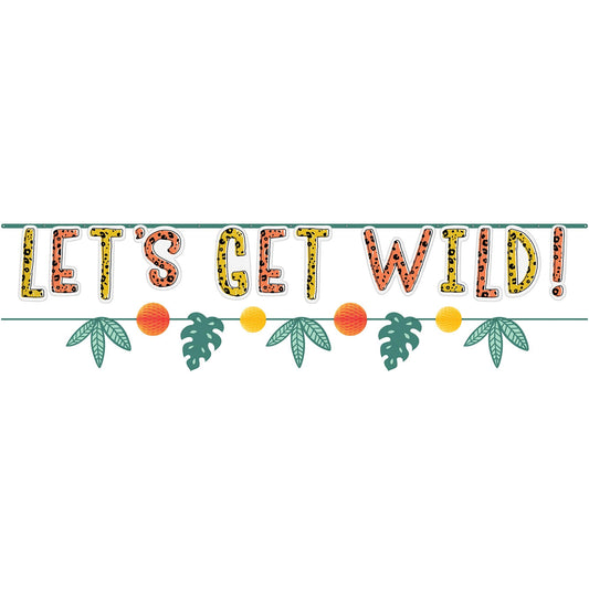 Get Wild Jungle Ribbon Banner Kit