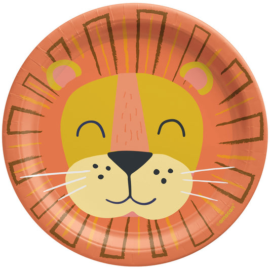 Get Wild Jungle 17cm Round Paper Plates