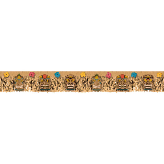 Vintage Tiki Fringe Plastic Banner