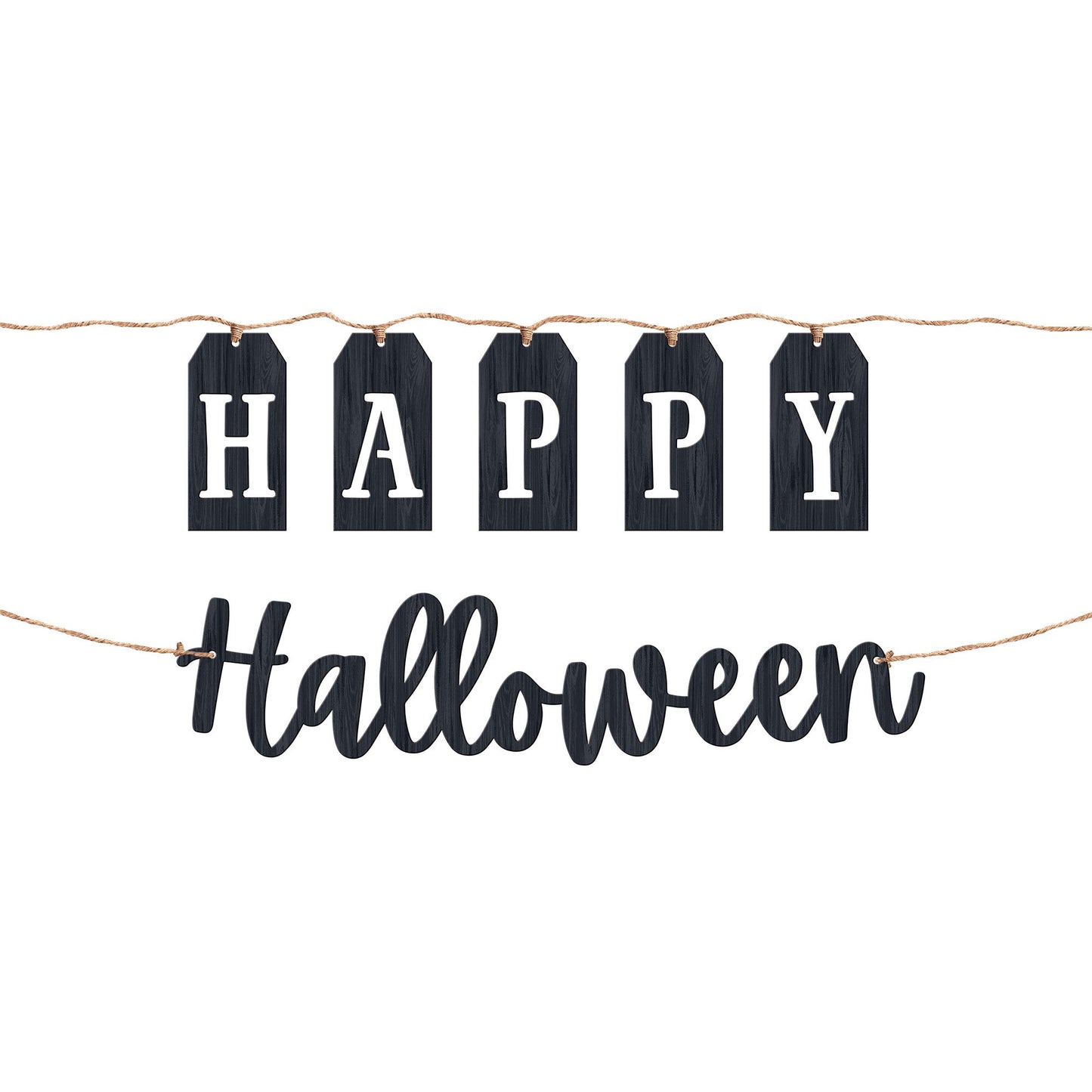 Halloween Classic Black & White MDF Banners