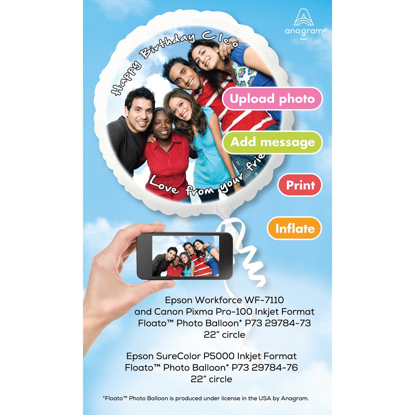 Floato Balloon 22"/55cm for Canon Pro 100 Printer