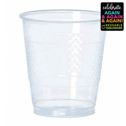 Premium Plastic Cups 355ml 20 Pack - Clear