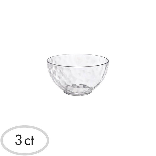 Premium Bowls Clear Hammered Look