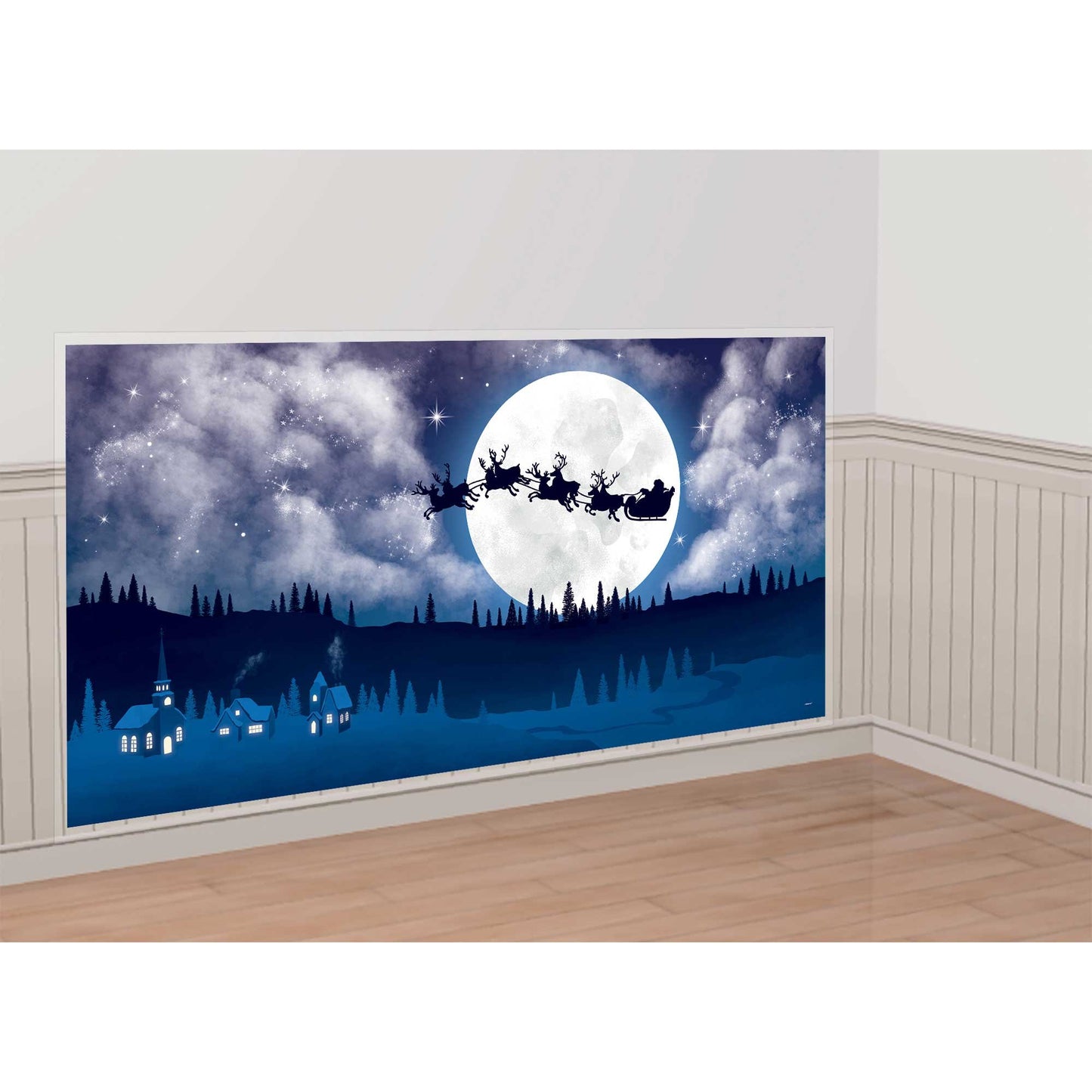 Santa's Sleigh Scene Setters Add On Wall Decoration