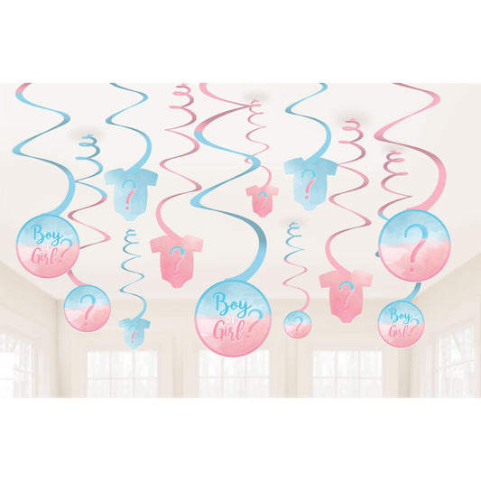 The Big Reveal Spiral Swirls Hanging Decorations