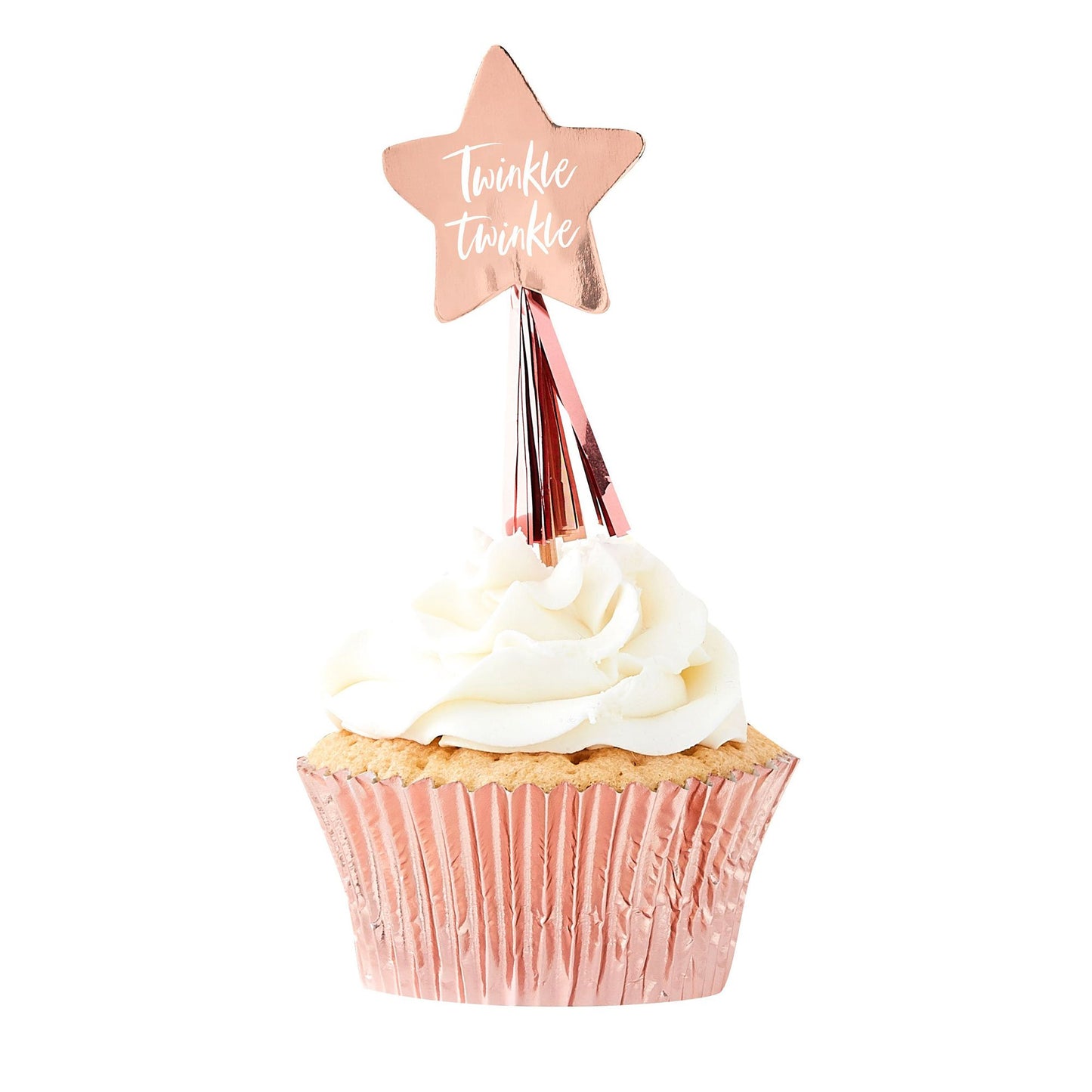 Twinkle Twinkle  Cupcake Toppers - Rose Gold