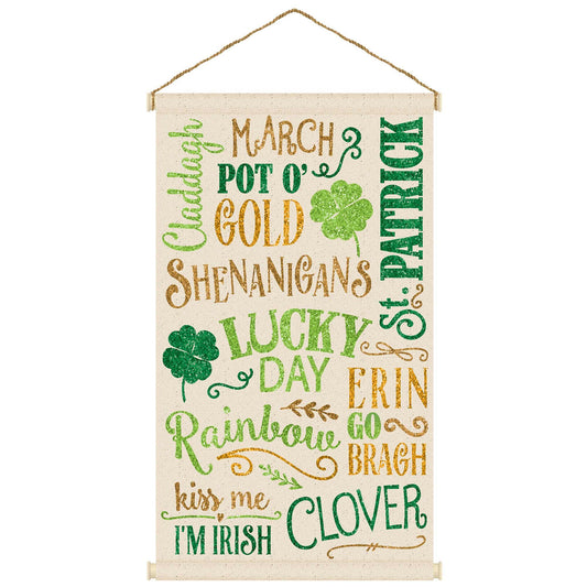 St Patrick's Large Canvas Hanging Sign