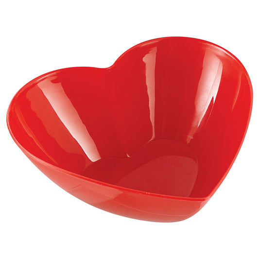 Heart Shaped Red Plastic Bowl