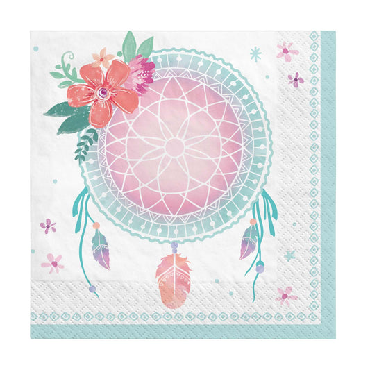 Free Spirit Happy Birthday Beverage Napkins