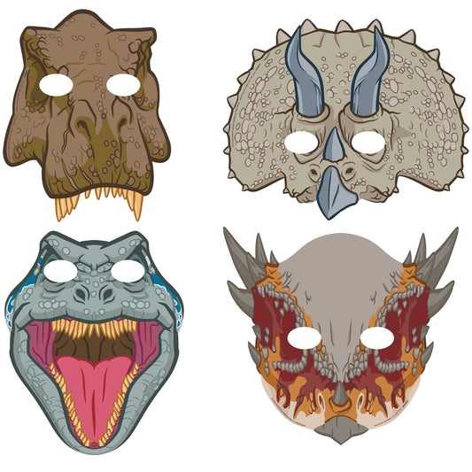 Jurassic Into The Wild Paper Masks