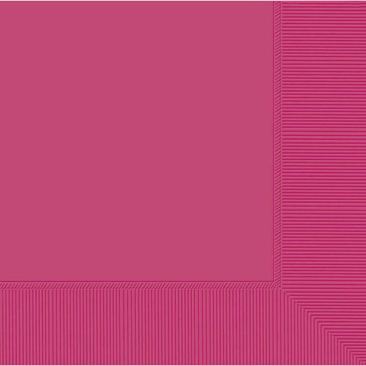 Beverage Napkins 20 Pack 2 PLY - Bright Pink