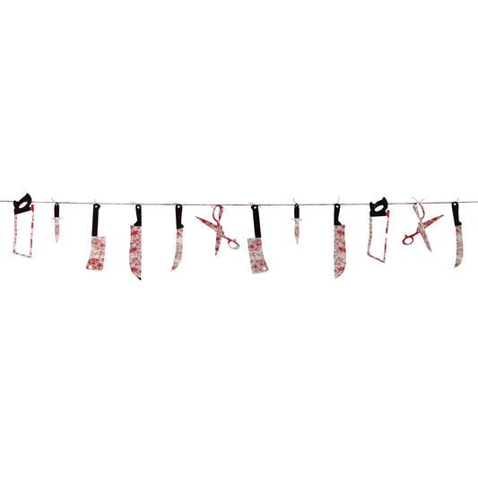 Bloody Weapons Hanging Garland Decoration Plastic