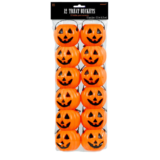 Pumpkin Smiling Treat Pails Plastic