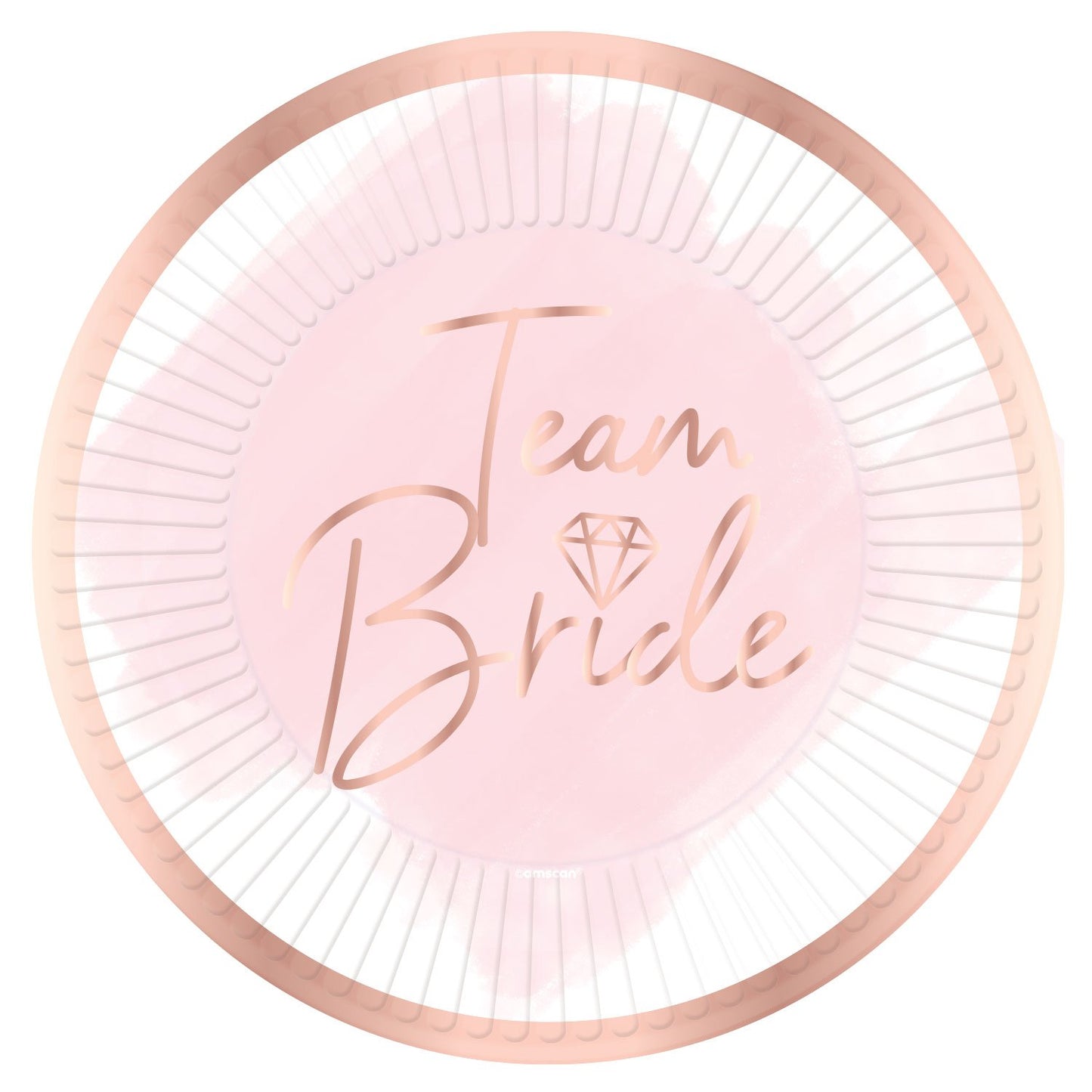 Team Bride 23cm Round Paper Plates