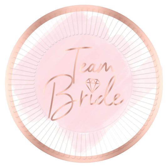 Team Bride 23cm Round Paper Plates