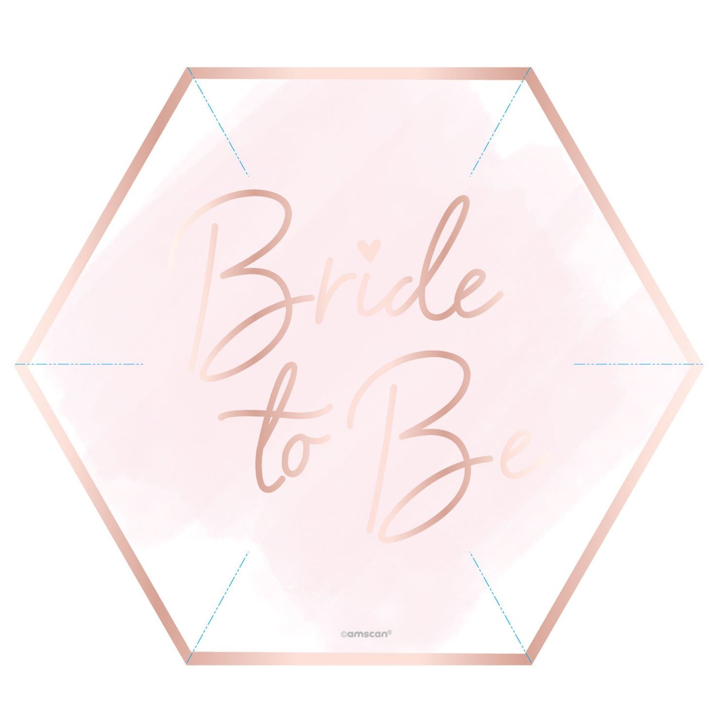 Team Bride to Be 18cm Hexagonal Shaped Paper Plates