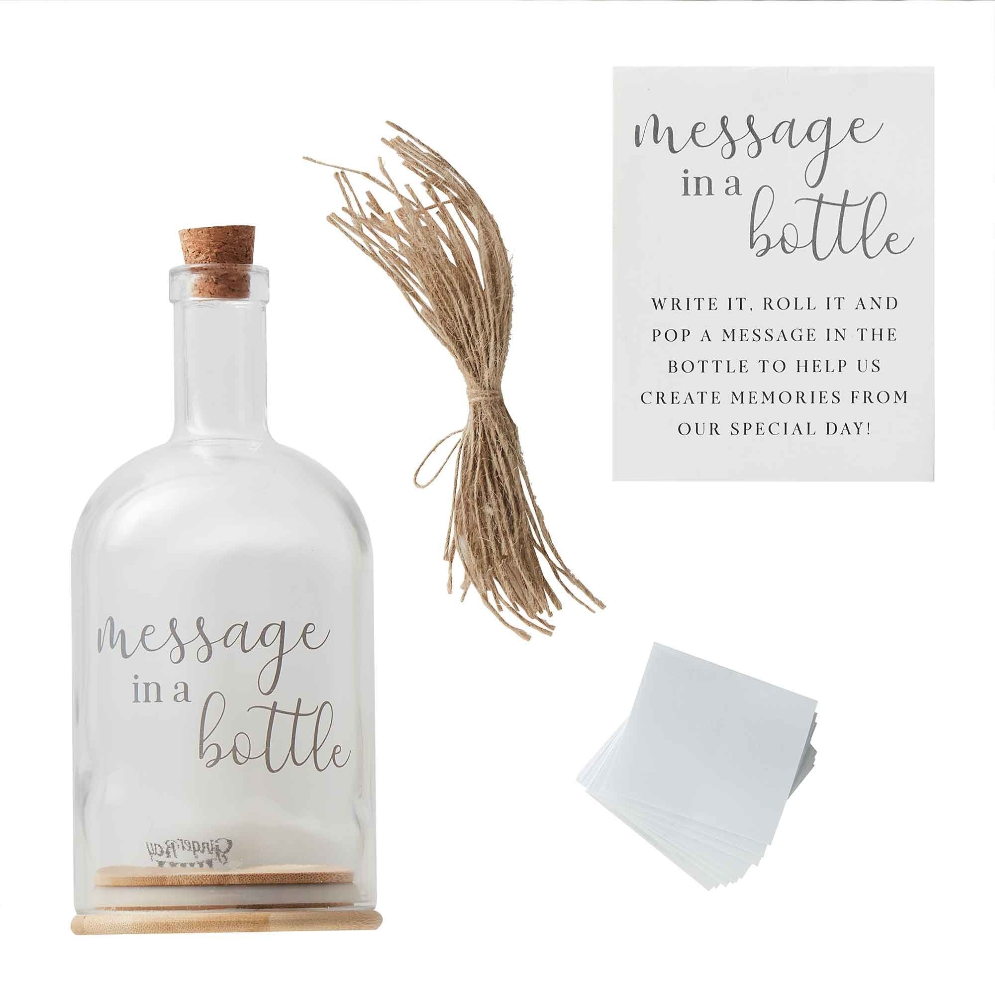 Botanical Wedding Guest Book Messages In Glass Bottle – Enjoy the Party Botanical Wedding Guest Book Messages In Glass Bottle – Enjoy the Party
