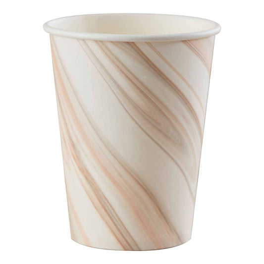 Mix It Up 9oz/266ml Paper Cups Natural Marble