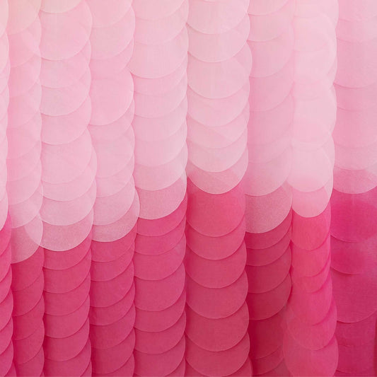 Mix It Up Backdrop Tissue Paper Discs Pink Ombre