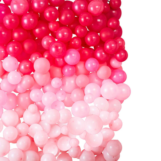 Star Gazer Birthday Balloon Wall Ombre Pink