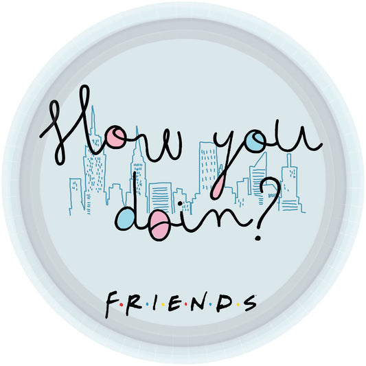 Friends 23cm Round Paper Plates