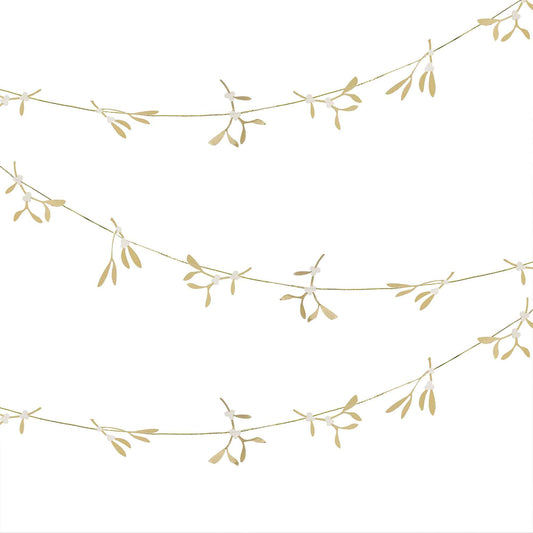 Rustic Red Mistletoe Garland