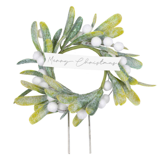 Snow Place Like Home Foliage Cake Topper