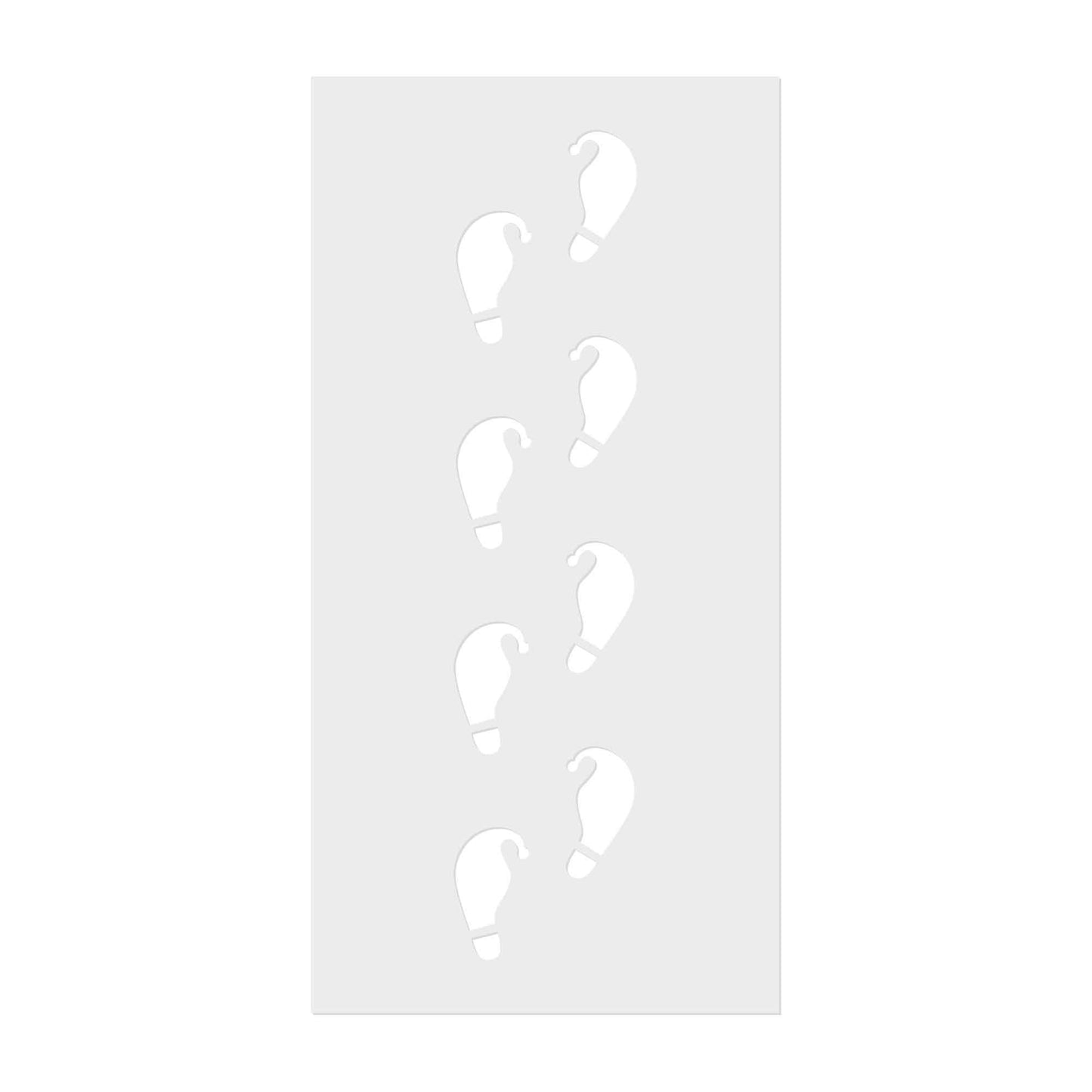 Santa Friends Elf Foot Print Stencil