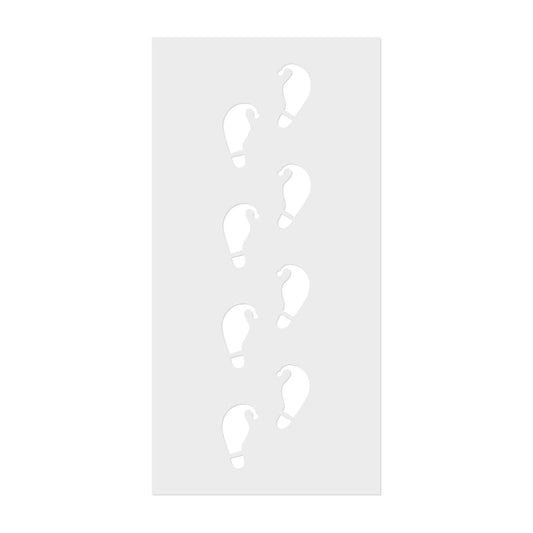 Santa Friends Elf Foot Print Stencil