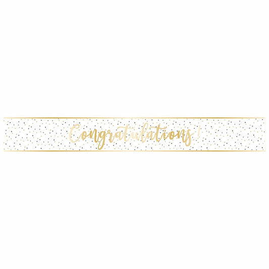 Banner Congratulations Gold Foil 2.7m