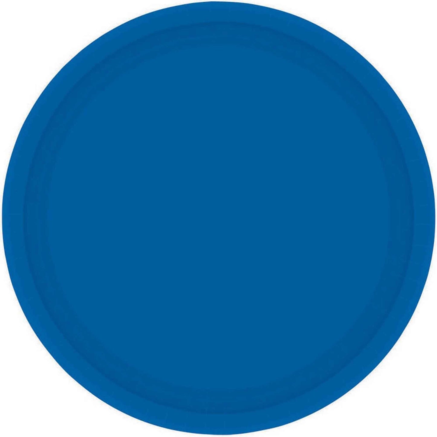 Paper Plates 17cm Round 20CT FSC - Bright Royal Blue - No Plastic Coating