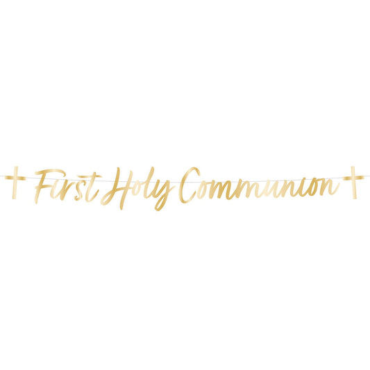 Botanical Celebration First Holy Communion Letter Banner