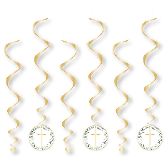 Botanical Celebration Spiral Swirls Hanging Decorations
