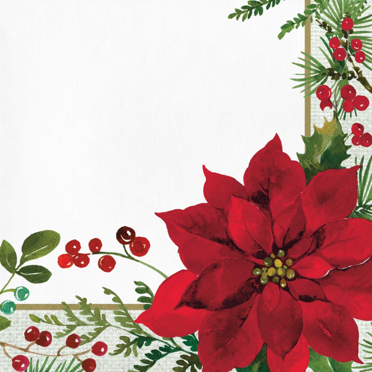 Posh Poinsettia Lunch Napkins
