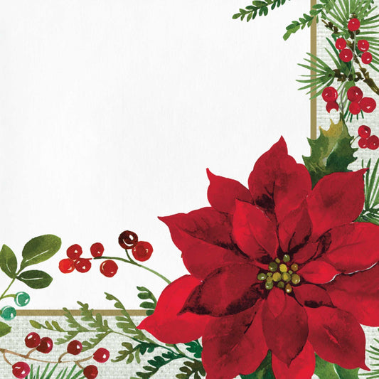 Posh Poinsettia Lunch Napkins