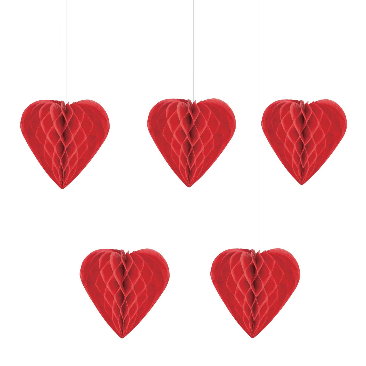 Hearts Honeycomb Hanging Decorations