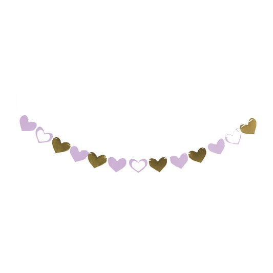 Hearts Garland Cardboard & Foil