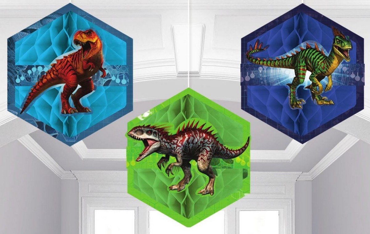 Jurassic World Honeycomb Decorations - Tissue & Printed Paper